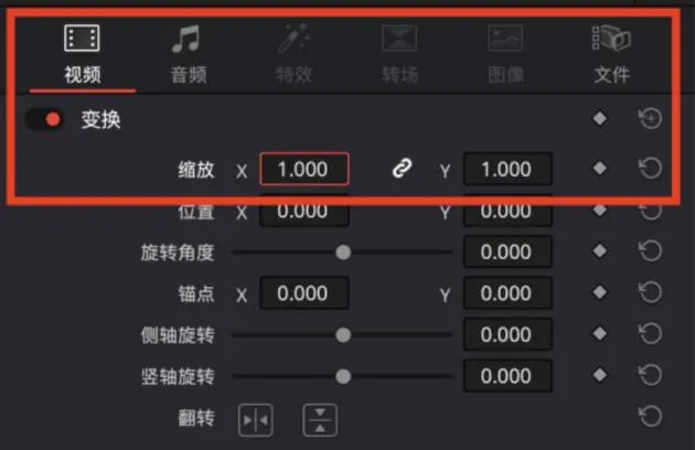 通过变换缩放调整画面贴合