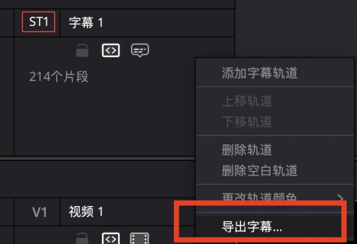 导出字幕入口